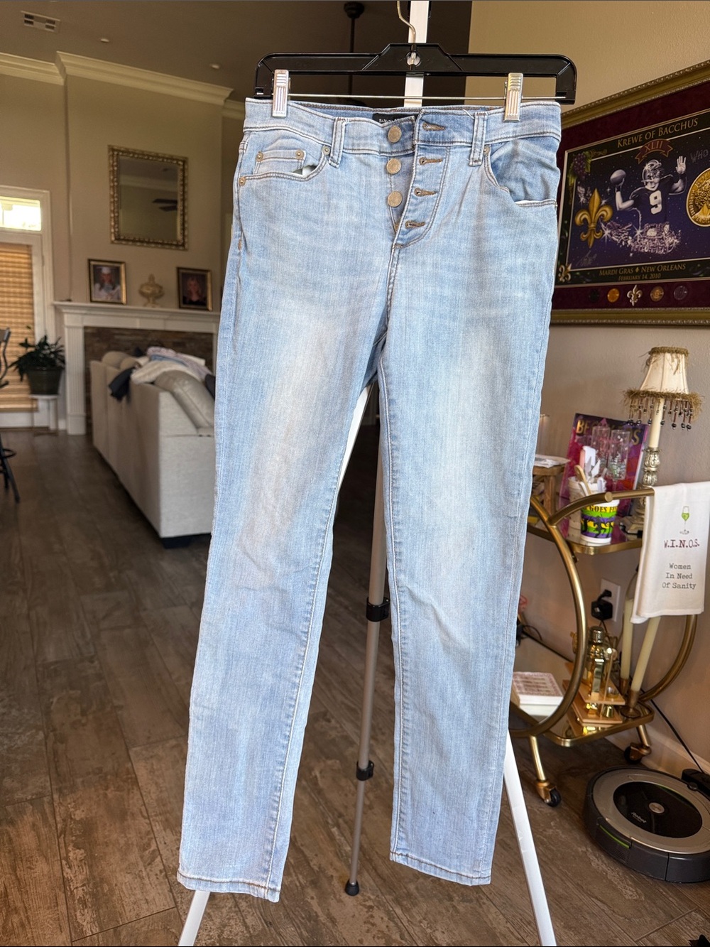 Banana Republic Light Blue High-Rise Button-Fly Jeans